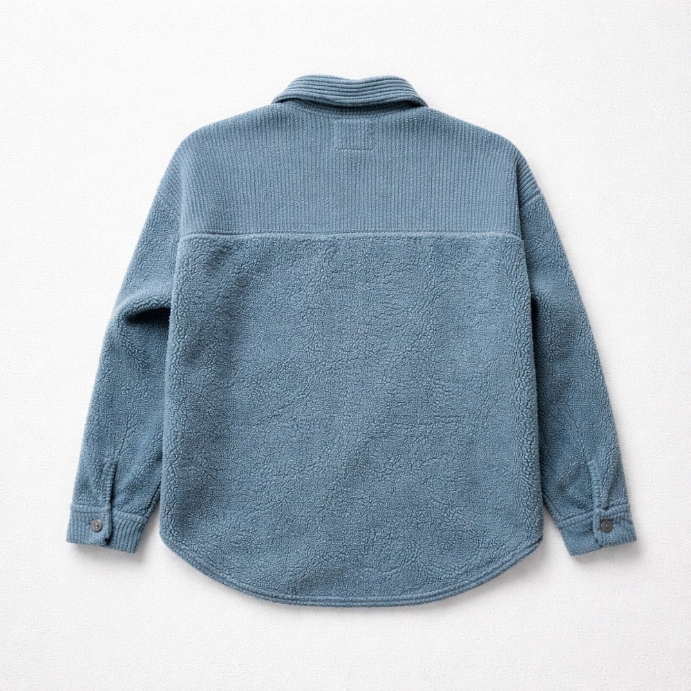 Blue Teddy Bear Sherpa Jacket XS - Picture 2 of 5